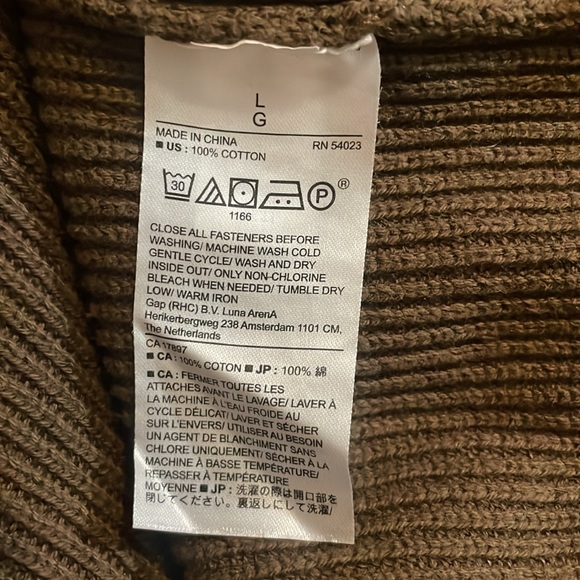 Banana Republic Brown Rib Knit Mock Neck Sweater Size Large - Picture 12 of 13